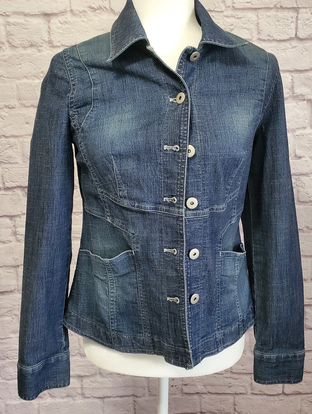 Apostrophe Stretch Denim Shirt Size 4